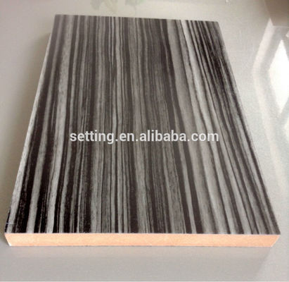 Wood grain acrylic sheet faced mdf for furniture